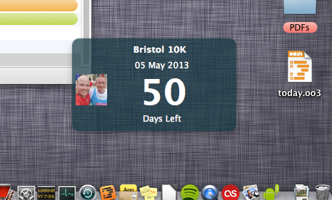 Countdown Widget on Desktop